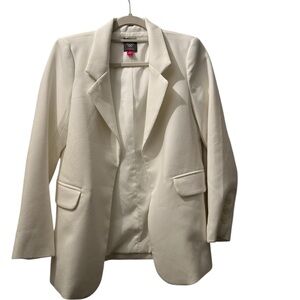 Vince Camuto Stylish White Blazer for Women Lined Front Pockets Size 4